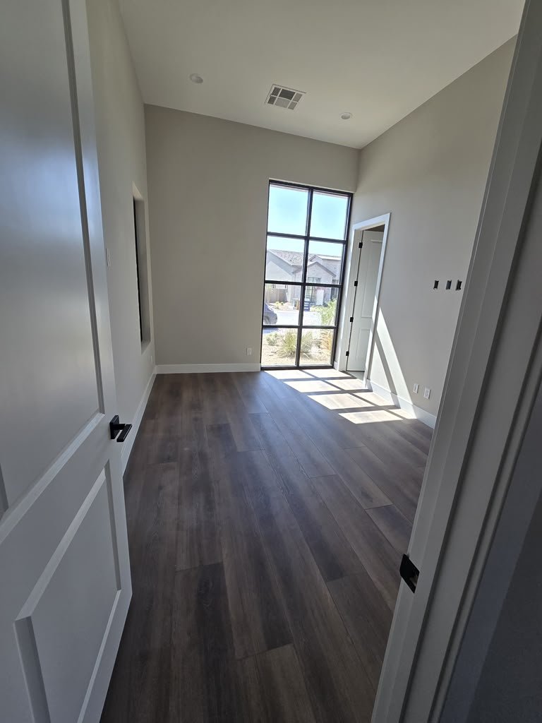 Cleaned room with bright windows