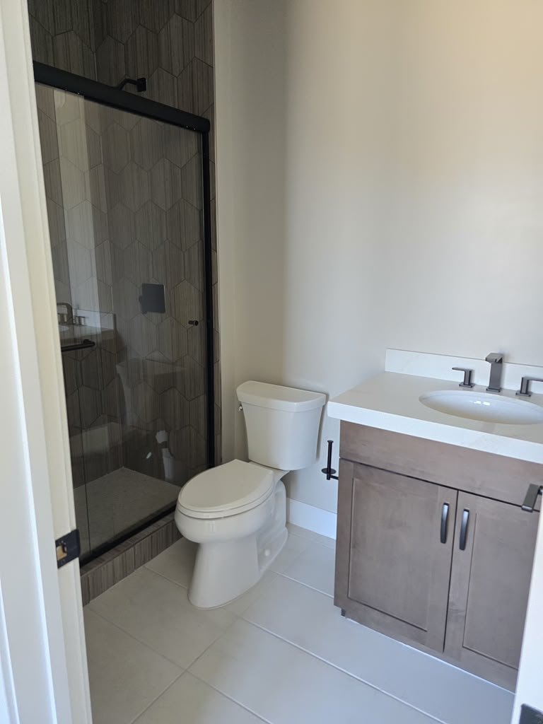 Cleaned modern restroom